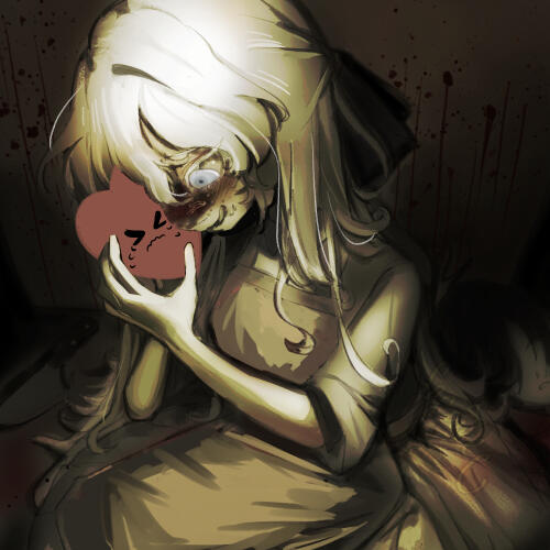 Lune, the princess with her victim, and the love of her life's heart.