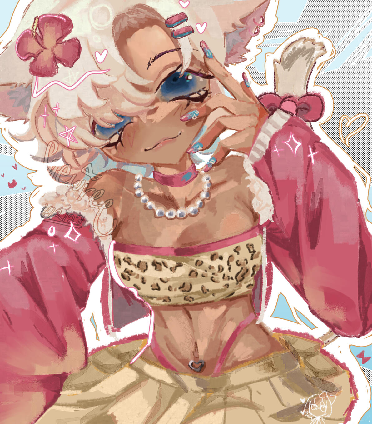 a quick selfie from a fashionable girl! character: skellykou