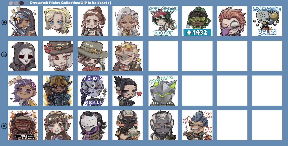 Overwatch Full Sticker Collection